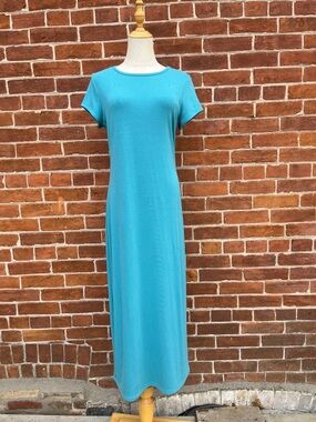 Free People FP Beach Turquoise Maxi Tee Dress